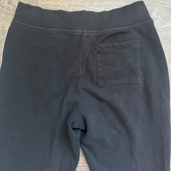 Men's Lauren Ralph Lauren Black Label Jogger Sweatpants Black and White Sz Small - Picture 8 of 9